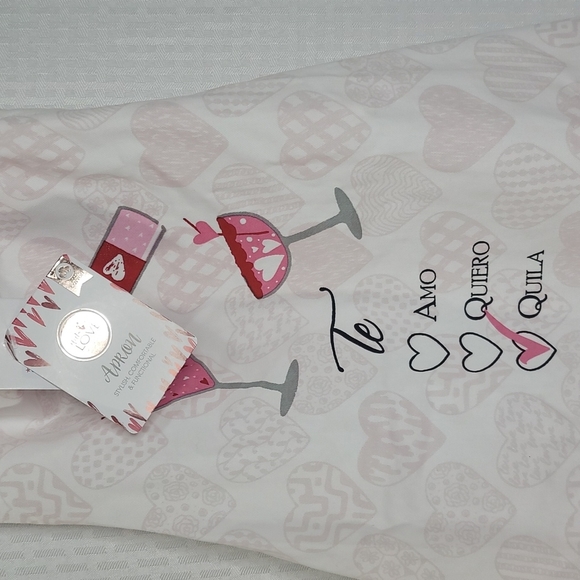 Te Amo Te Quiero Te Quila apron and kitchen towel gift set New - Picture 1 of 4